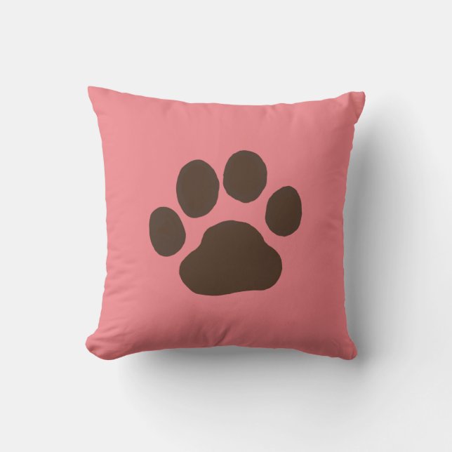Pet Dog Paw Print | Cool Canine Lover's Kussen (Voorkant)