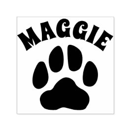 Pet Dog Paw Print Mark en handtekening gepersonali Zelfinktende Stempel
