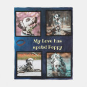 Pet dog photo collage dalmatian fleece deken (Voorkant)