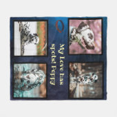 Pet dog photo collage dalmatian fleece deken (Voorkant (Horizontaal))