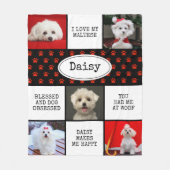 Pet Dog Photo Collage Fleece Deken (Voorkant)