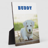 Pet Dog Photo Cute Custom Name Keepomwille Fotoplaat (Zijkant)