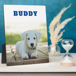 Pet Dog Photo Cute Custom Name Keepomwille Fotoplaat