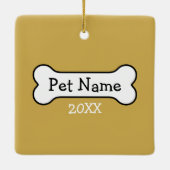 Pet Dog Photo Lijst - Naam achteraan toevoegen Keramisch Ornament (Achterkant)