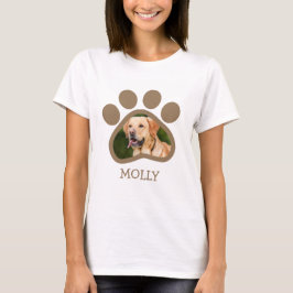 Pet Dog Photo Paw Print T-shirt