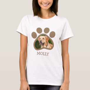 Pet Dog Photo Paw Print T-shirt