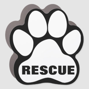 Pet Dog Puppy Rescue aanpasbaar Automagneet