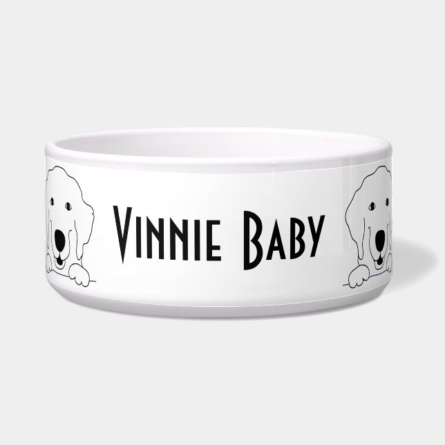 Pet DOG "Retriever" Bowl Large Voerbakje (Voorkant)