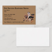 Pet Dog Services Simple Visitekaartje (Voorkant / Achterkant)