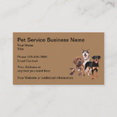 Pet Dog Services Simple Visitekaartje (Voorkant)