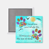 Pet Dog Sympathie Memorial Magnet (Voorkant / Achterkant)