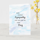 Pet Dog Sympathy Condoleances Painted Greeting Kaart (Gele Bloem)