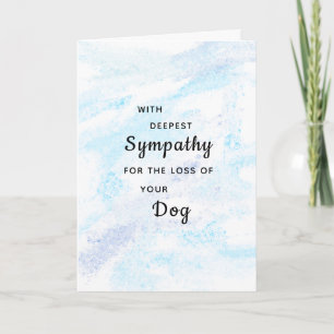Pet Dog Sympathy Condoleances Painted Greeting Kaart