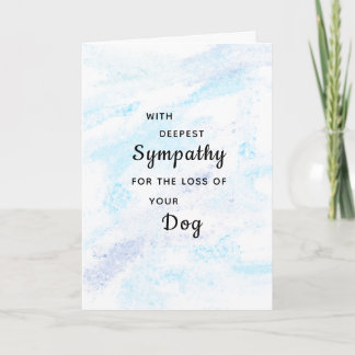 Pet Dog Sympathy Condoleances Painted Greeting Kaart