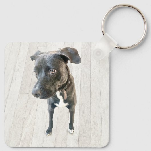 Pet Dog Two Photo Sleutelhanger (Achterkant)