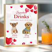 Pet Dog Valentine Signature Drink wedding sign Poster