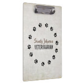 Pet Dog VETERINARIAN Groomboarding Klembord (Rechts)