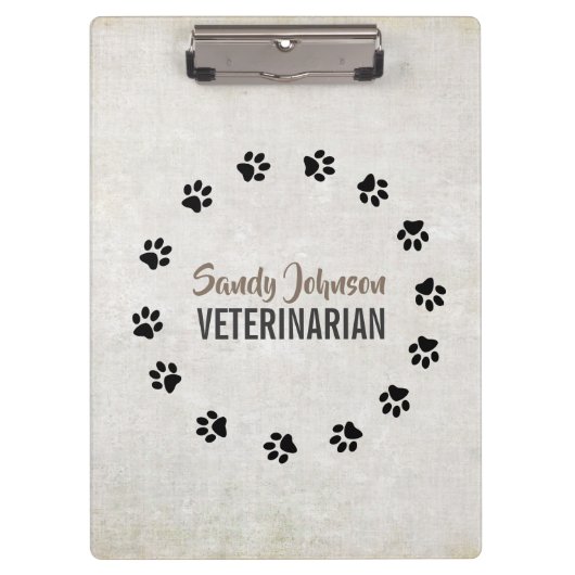 Pet Dog VETERINARIAN Groomboarding Klembord (Voorkant)