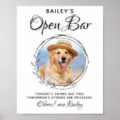 Pet Dog Wedding Open Bar Drinken Poster (Voorkant)