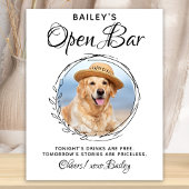 Pet Dog Wedding Open Bar Drinken Poster