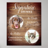 Pet Dog Wedding Signature Drink Aangepaste fotobal Poster (Voorkant)