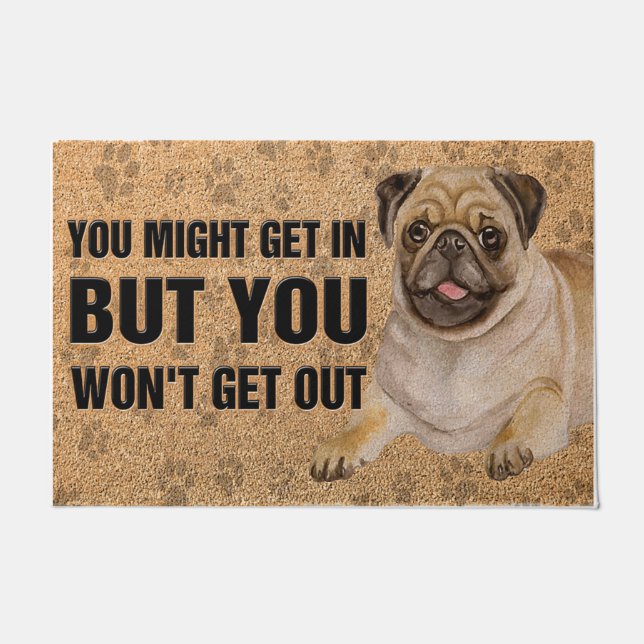 Pet Doormat - Pitbull Dog Funny Doormat Deurmat (Voorkant)