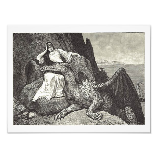 Pet Dragon en de Maiden Foto Afdruk (Voorkant)