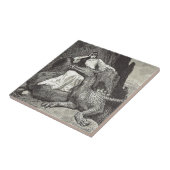 Pet Dragon en Medieval Maiden Tegeltje (Zijkant)