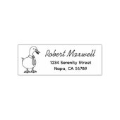 Pet Duck Goose Collar Tie Return Address Zelfinktende Stempel (Design)