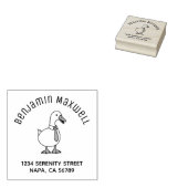 Pet Duck Goose Necktie Arch Address Rubberstempel (Gestempeld)