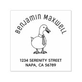 Pet Duck Goose Necktie Arch Address Zelfinktende Stempel (Design)