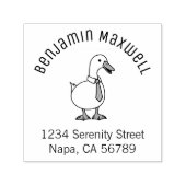 Pet Duck Goose Necktie Arch Address Zelfinktende Stempel (Design)