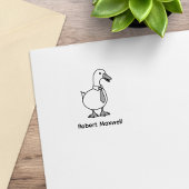 Pet Duck Goose Necktie Custom Name 1x1 Rubberstempel