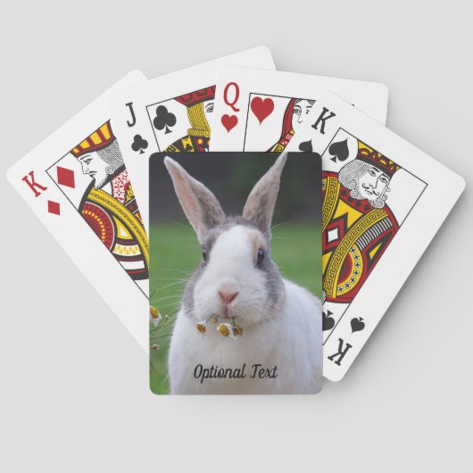 Pet Dutch Bunny Rabbit met Flowers Pokerkaarten (Achterkant)