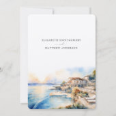 PET-EDEN-ROC Franse Riviera bruiloft Kaart (Achterkant)