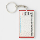 Pet Emergency Information Kaart v3 Sleutelhanger (Voorkant)
