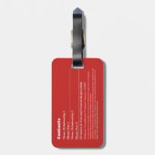 Pet Emergency Information Kaart v6 Bagagelabel (Achterkant verticaal)