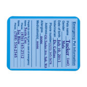 Pet Emergency Information Magnet Magneet (Horizontaal)