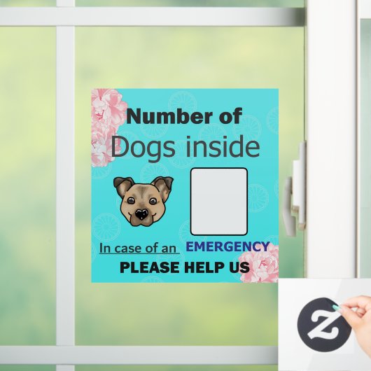 Pet Emergency Window Cling Raamsticker (Huis)