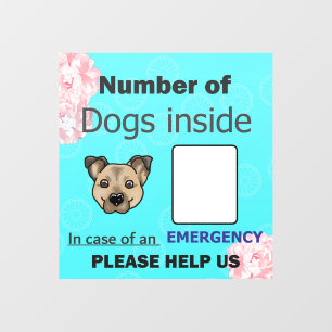 Pet Emergency Window Cling Raamsticker
