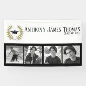 Pet en bladeren Afstudeerder Banner 3' x 5' (Horizontaal)