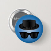 Pet en bril ronde button 5,7 cm (Voorkant /achterkant)