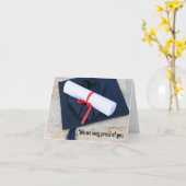 Pet en diploma Afstuderen Wenskaart Kaart (Gele Bloem)