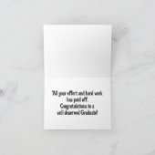 Pet en diploma Afstuderen Wenskaart Kaart (Binnen)