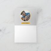 Pet en Diploma Foto Afstuderen Dank U Kaart (Binnen)