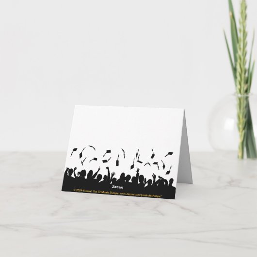 Pet en Diploma Foto Afstuderen Dank U Kaart (Achterkant)