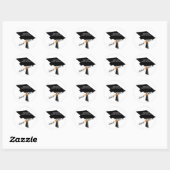 Pet en Diploma Klasse van 2025 Afstuderen Ronde Sticker (Vel)