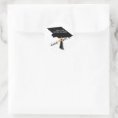 Pet en Diploma Klasse van 2025 Afstuderen Ronde Sticker (Tas)