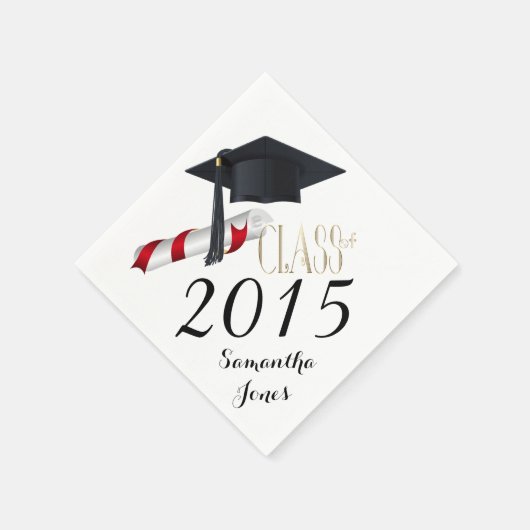Pet en diplomaat 2015 Graduation Party Napkins Servet (Hoek)