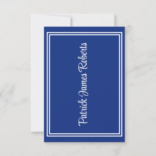 Pet en diplomaat, Afstuderen van White en Royal Bl Kaart (Achterkant)